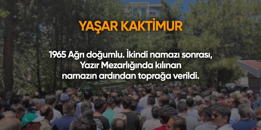 Konya'da bugün vefat edenler | 10 Ocak 2025 4